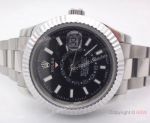 Rolex Oyster Sky Dweller Stainless Steel Black watch - Working Time Zone